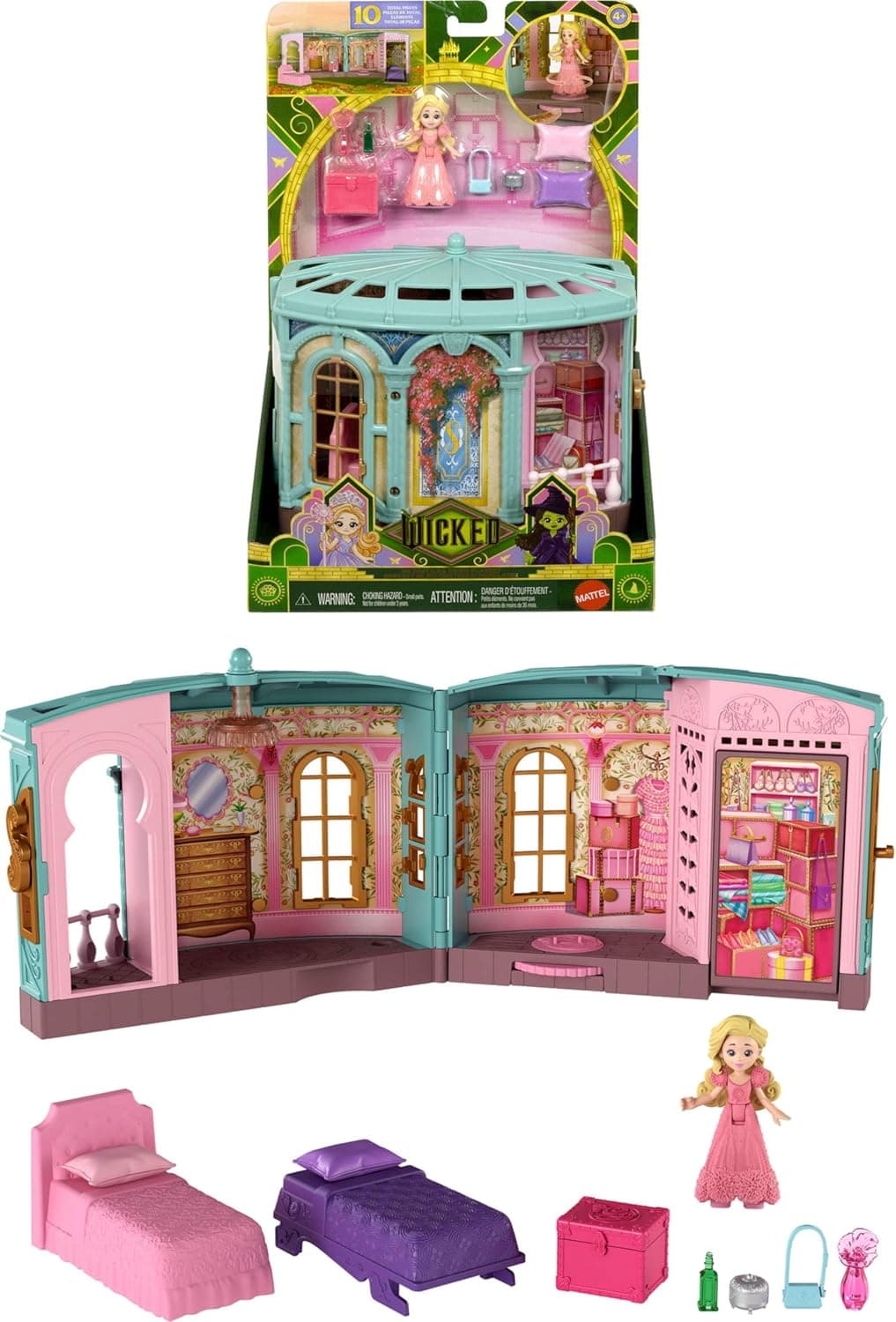 Mattel's Wicked Doll Playset: 3 Spaces & 9 Accessories