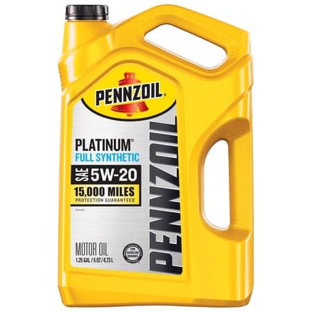 Pennzoil Platinum Full Synthetic 5W-20 Motor Oil, 5-Quart