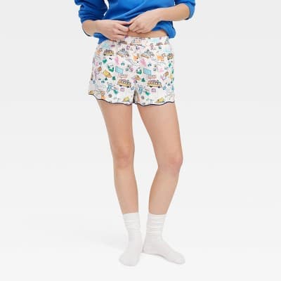 Women's Roadtrip Poplin Boxer Shorts Blue/Yellow/Pink - Roller Rabbit x Target M