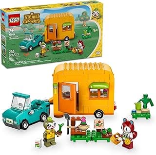 LEGO Animal Crossing Leif's Caravan & Garden Shop Building Toy - Gift for Birthdays - Animal Crossing Toy Figure and Playset for Kids, Girls and Boys, Ages 7+ - 77054
