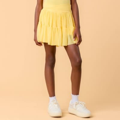 Blogilates Girls' Mommy & Me Ballerina Skort - Yellow L