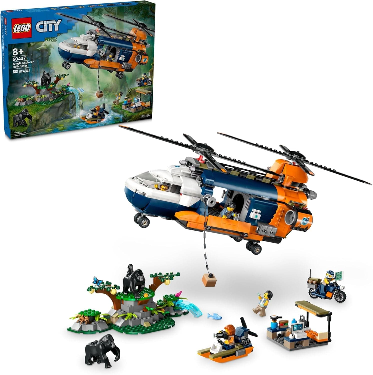 Explore the Jungle with the LEGO City Helicopter Toy