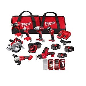 Power Up Your DIY Projects: 8-Tool Milwaukee M18 Combo Kit & Accessories