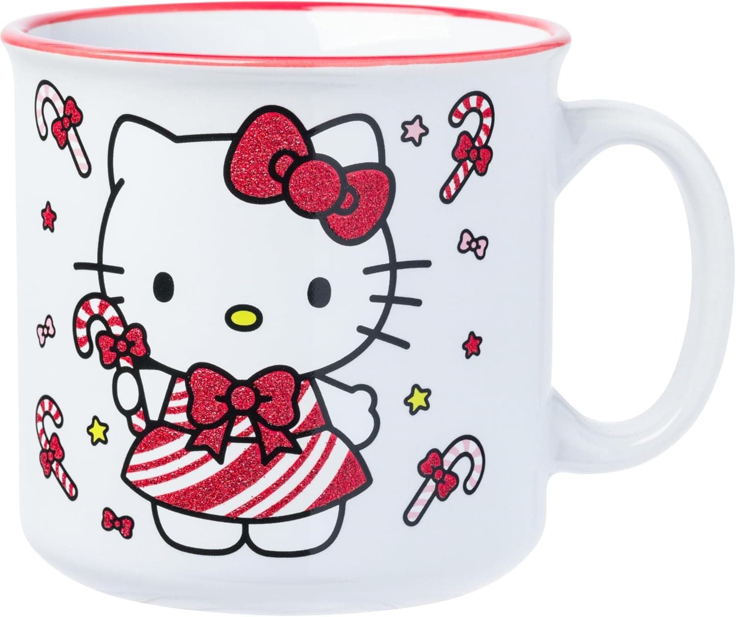 Bring the Cheer with Hello Kitty Glitter Ceramic Mug
