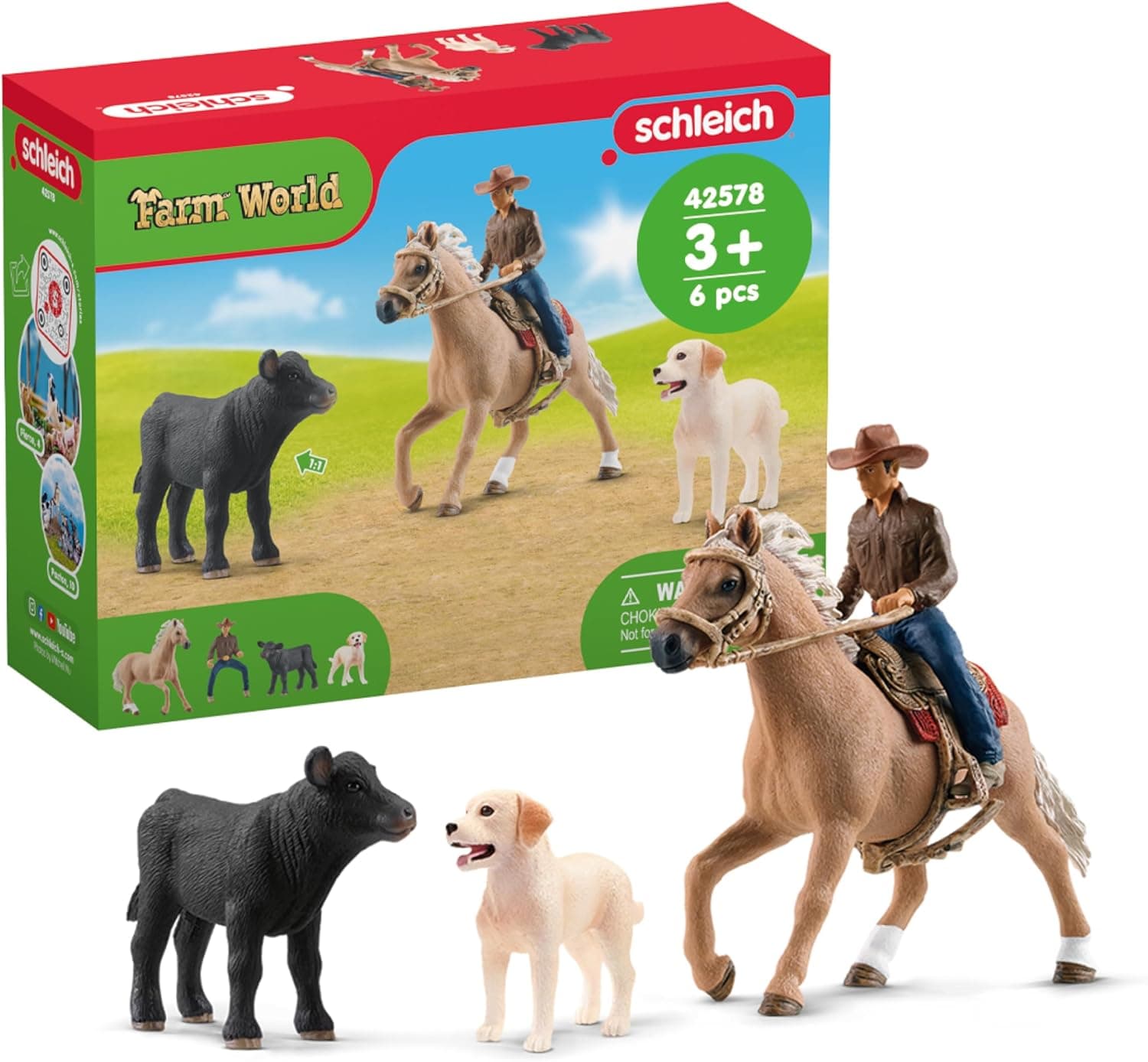 Realistic Rodeo Playset - Schleich Farm World 6PC Set