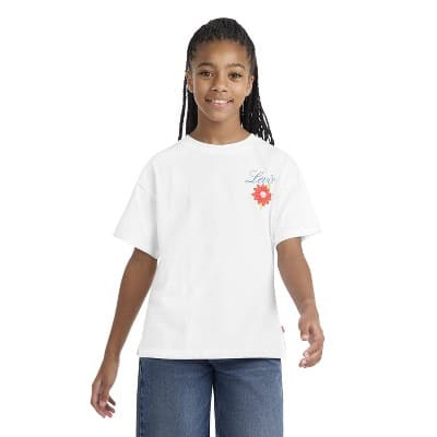 Levi's® Girls' Short Sleeve Oversized Floral Graphic T-Shirt - White M