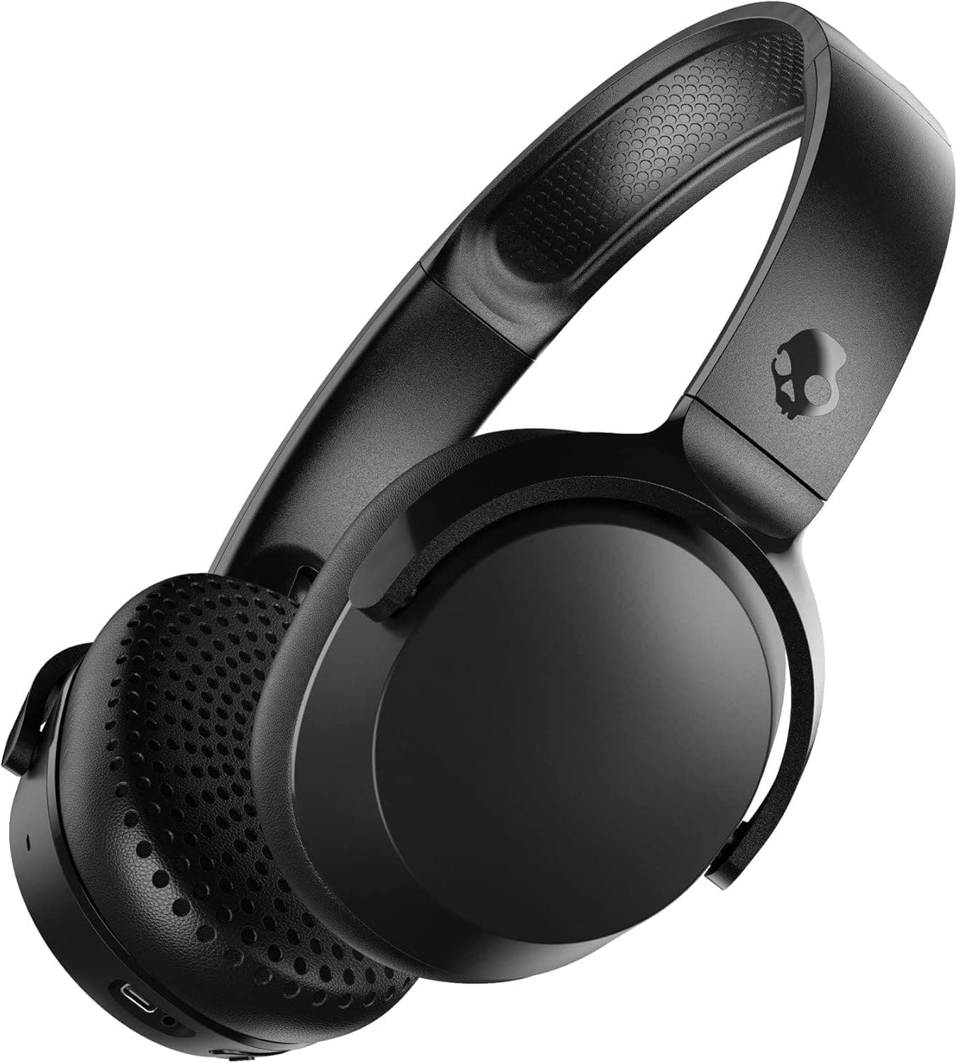 Skullcandy Riff Wireless 2 On-Ear Bluetooth Headphones, Up to 34 Hrs Battery, Foldable Lightweight Design, Convenient for Travel with Included 3.5mm AUX Cable, Microphone for iPhone Android - Black