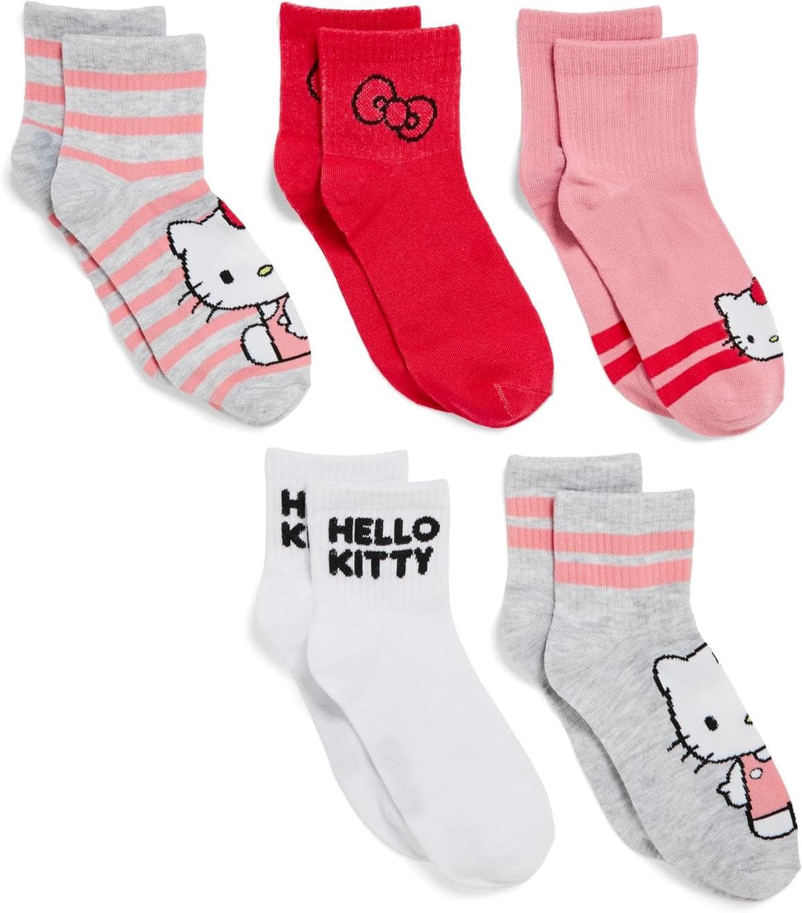 Cozy Up in Hello Kitty Socks - 5-Pack at a Great Price