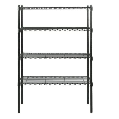 Hyper Tough 4 Tier Wire Shelf Unit, 36"W x 14"D x 54" H, 1400lb Load Capacity, Black