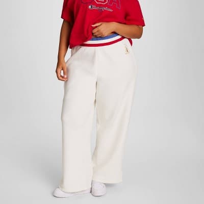 Champion Women's Gold Medal Game Day Full Snap Pants - Cream 1X