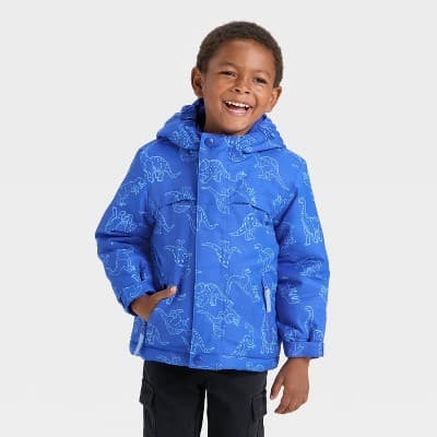 Toddler Boys' Dino 3-in-1 Snowplay Jacket - Cat & Jack™ Blue 5T