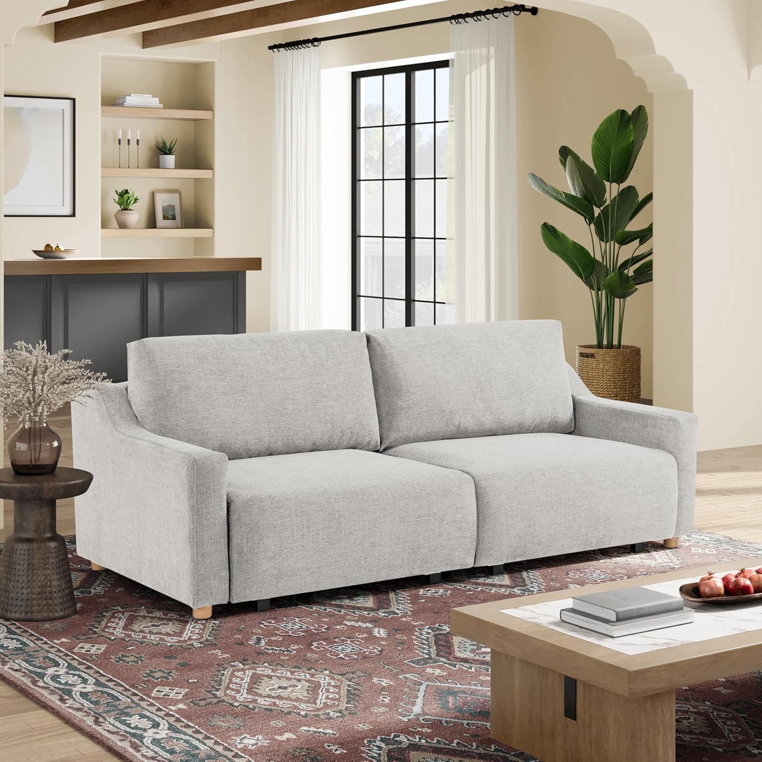 Serta Glendale Queen-Size Convertible Sofa - Plush Comfort