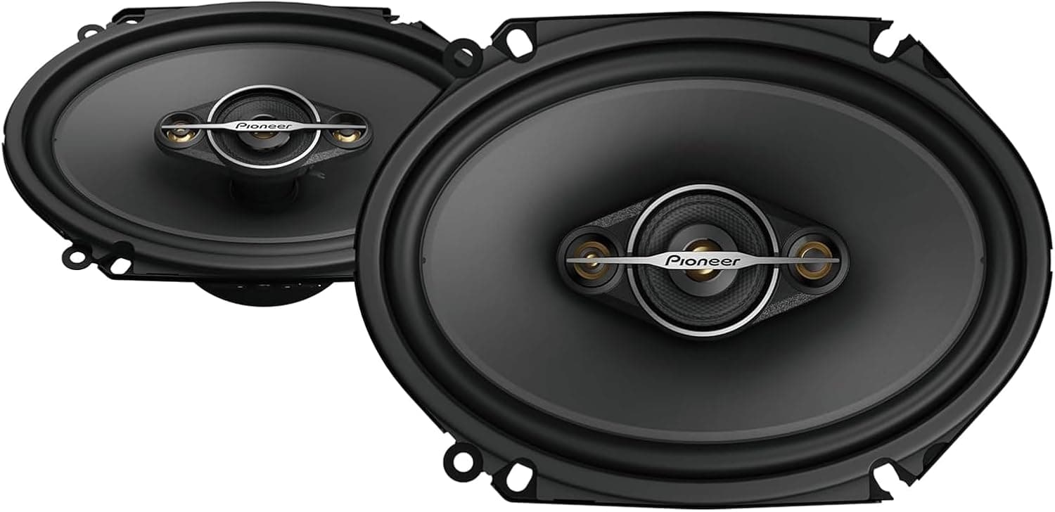 PIONEER A-Series Standard TS-A6881F 6” x 8” 4-Way Speakers (Pair) – 350W Max, Balanced Sound + Smooth Treble, Enhanced Bass, Great Stock Replacement