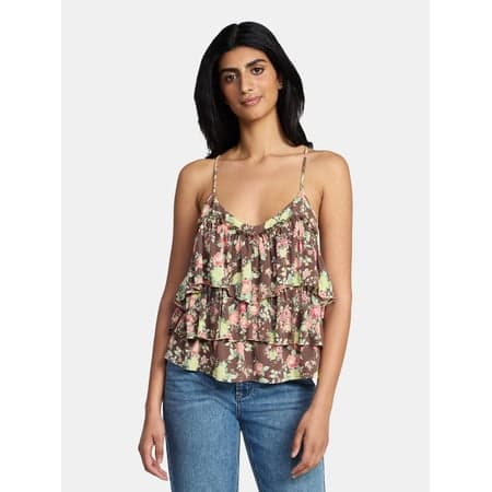 Madden NYC Women's Sleeveless Tiered Tank Top, Sizes XXS-XXL