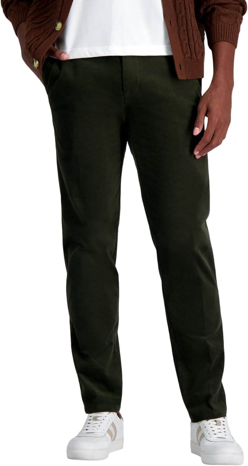 Haggar Corduroy Pants - Military Green