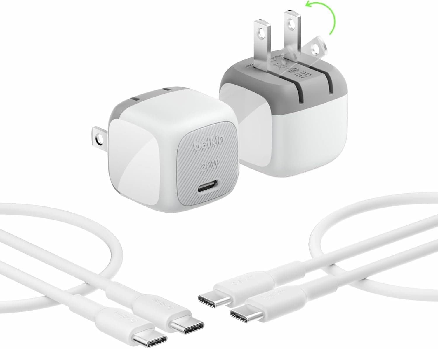 Belkin 20W USB-C Chargers (2-Pack) - Fast Charging for iPhone, Galaxy, Pixel, and More