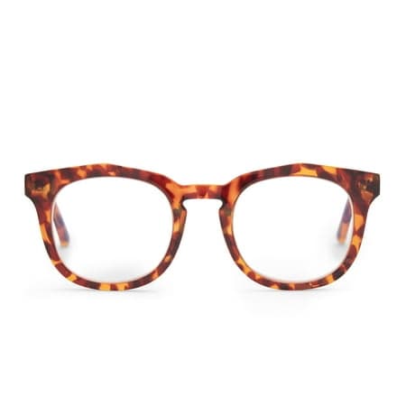Compliments by DIFF Eyewear Rowan Blue Light Reading Glasses Amber Tortoise +1.0
