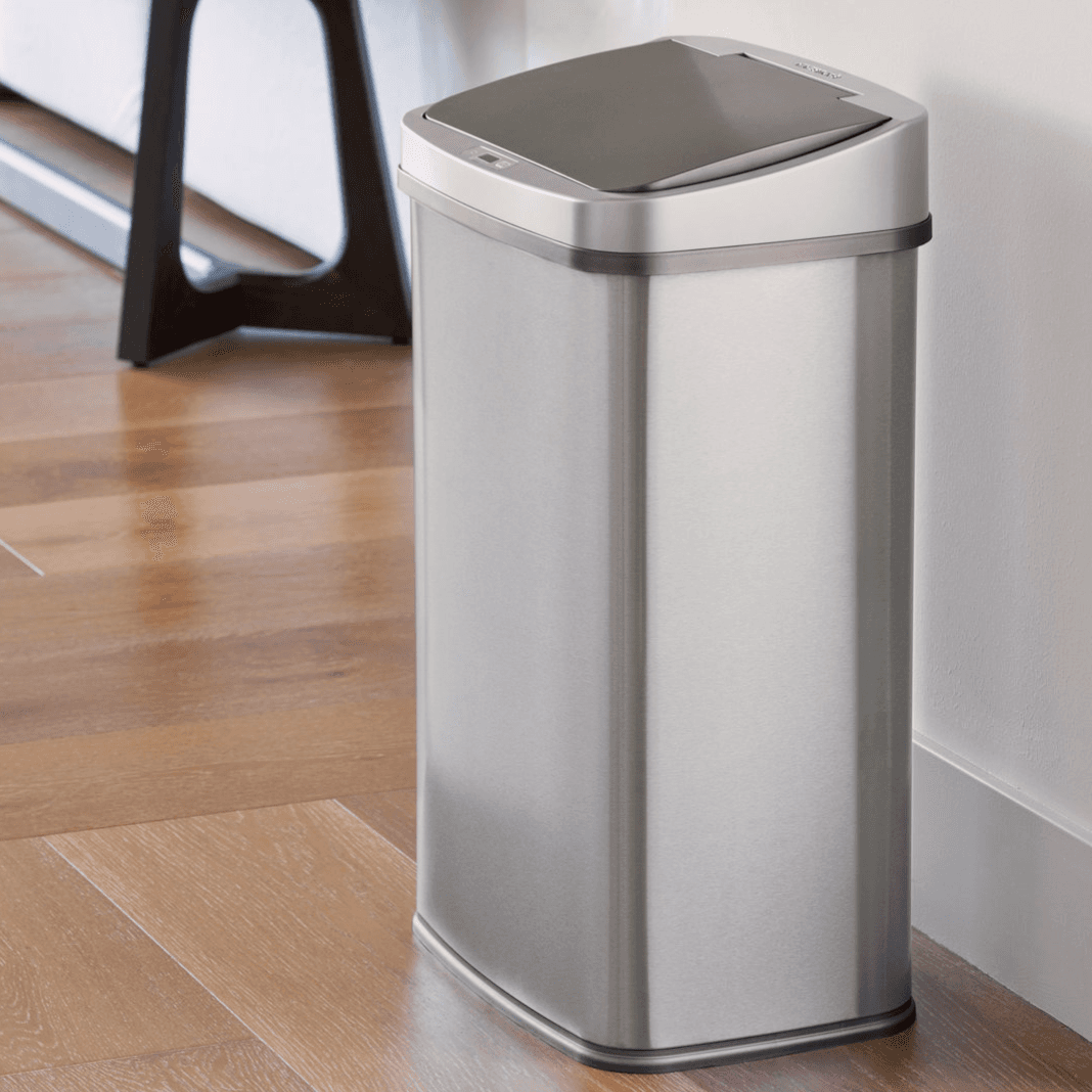 Never Touch a Germy Lid Again with This $50 Touchless Trash Can