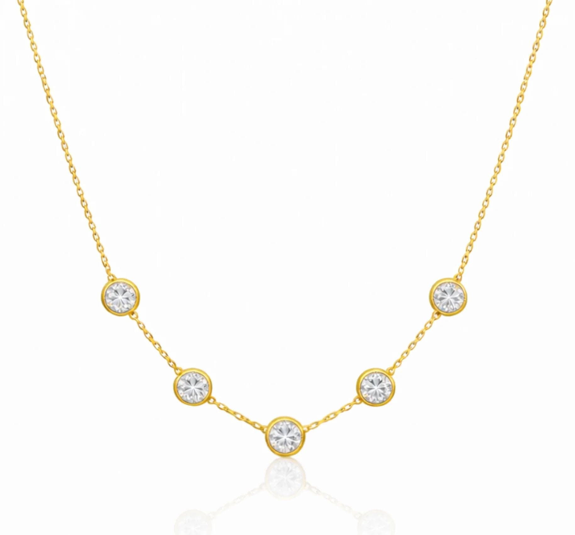 Elegant Crystal Necklace: Designer-Inspired, 77% Off