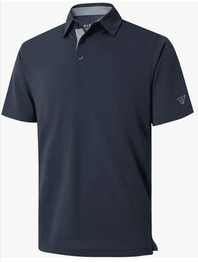 M MAELREG Men's Moisture Wicking Polo Shirt
