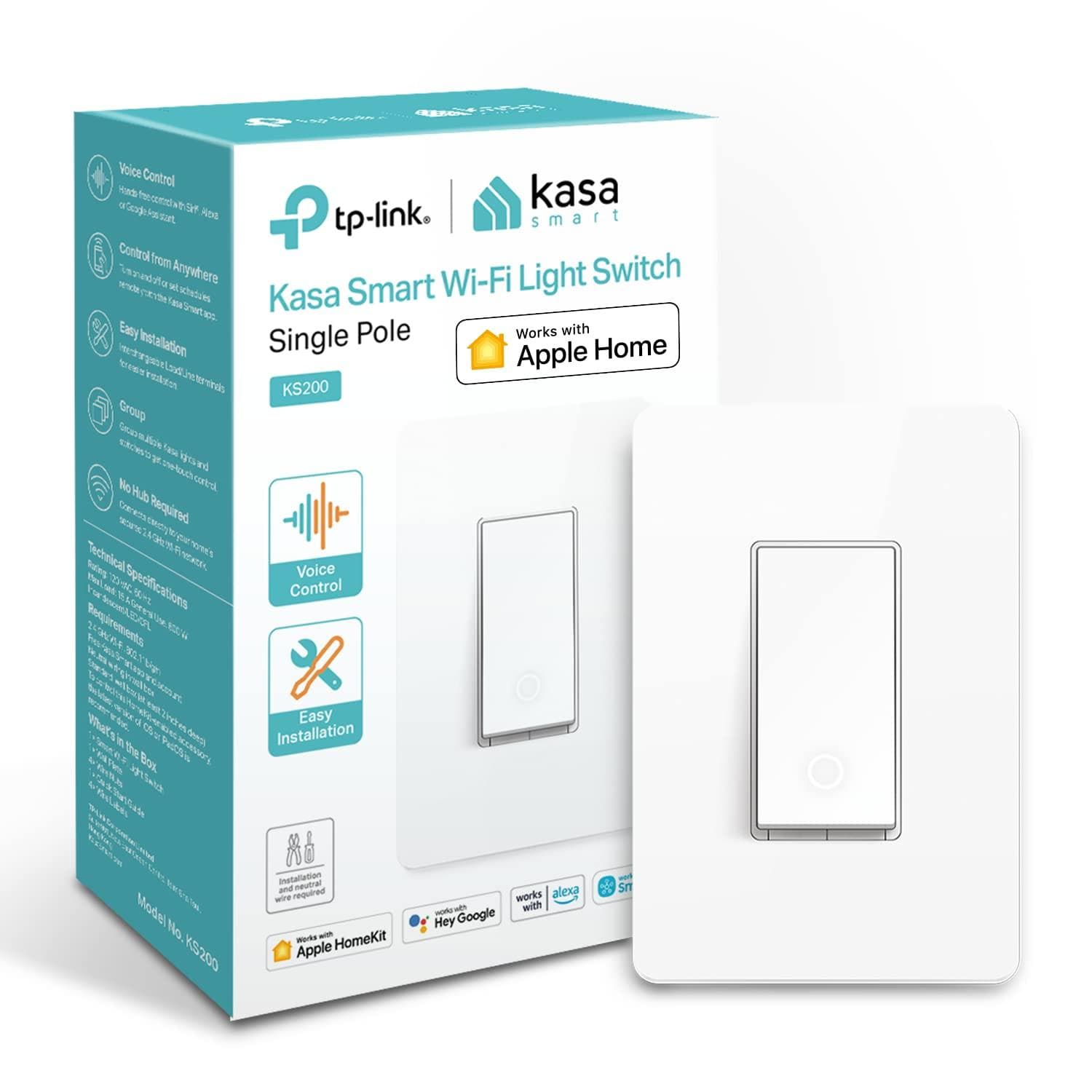 Kasa KS200 Apple HomeKit Smart Light Switch Amazon