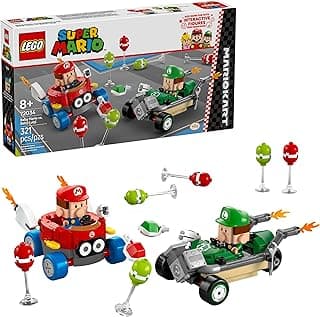LEGO Super Mario: Mario Kart Baby Mario vs. Baby Luigi - Collectible Toy Building Set for Kids, Boys and Girls, Ages 8+ - Nintendo Toy for Fans - Gift Idea for Birthdays - 72034