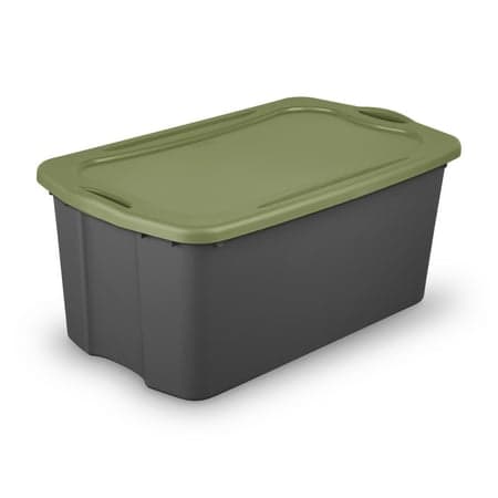 Sterilite EZ Carry 30 Gallon Extra-Large Storage Bin, Plastic Storage Container with Full-Grip Handles, Gray