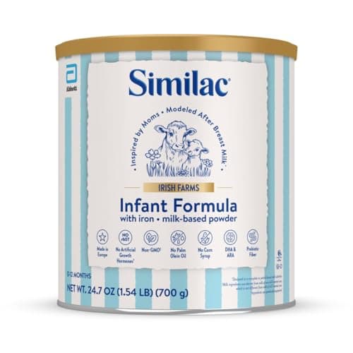 Similac Irish Farms, Easy-to-Digest Baby Formula, Infant Formula, 0-12 Months, 24.7-oz Can