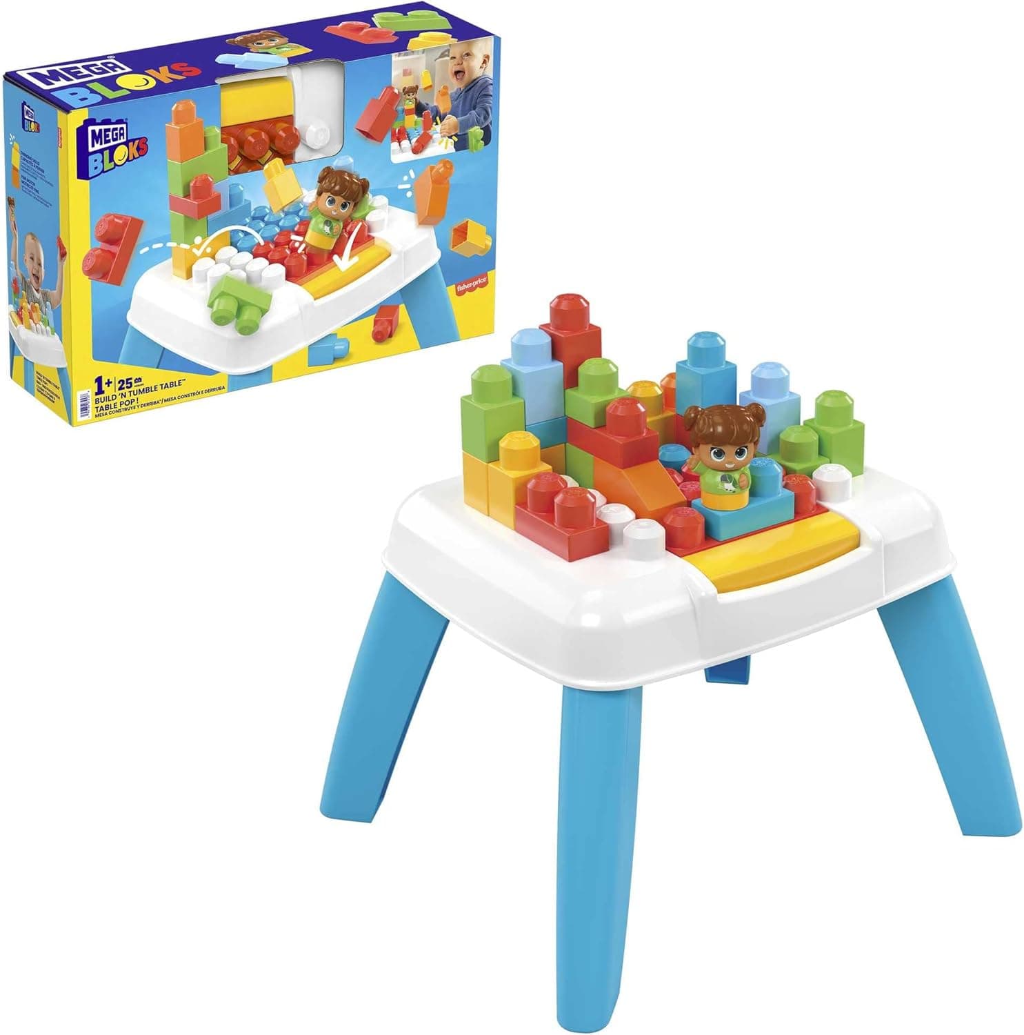 Mega Bloks Toddler Blocks Toy Set: Build 'n Tumble Fun