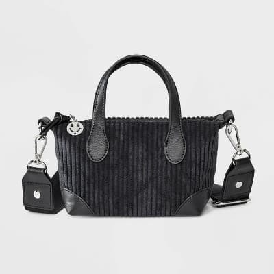 Girls' Mini Corduroy Satchel Crossbody Bag - art class™ Black