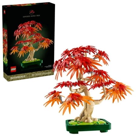 LEGO Botanicals Japanese Red Maple Bonsai Tree Building Kit for Adults 18+ - Unique Home Decor DIY for Room or Office - Gift for Birthdays - Plant Decor for Desk or Bookshelf- 10348