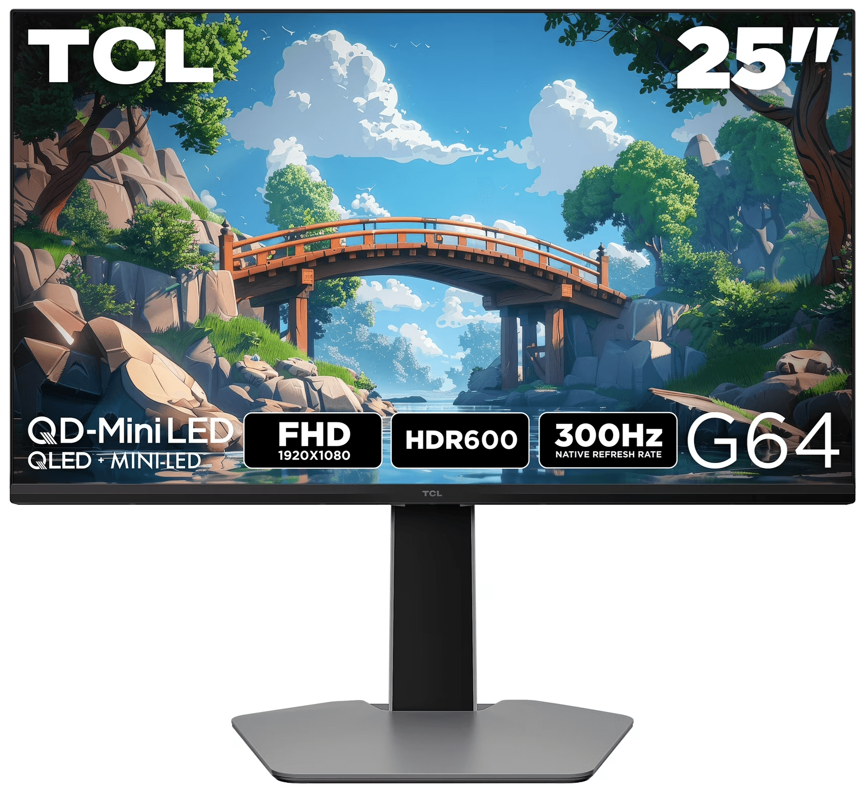 TCL G64 Series 25" FHD 300Hz HDR QD-Mini LED Gaming Monitor at Walmart - 26% Off