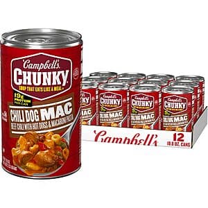 Hearty Chunky Soup: Campbell's Chili Dog Mac, 12-Pack with Subscription