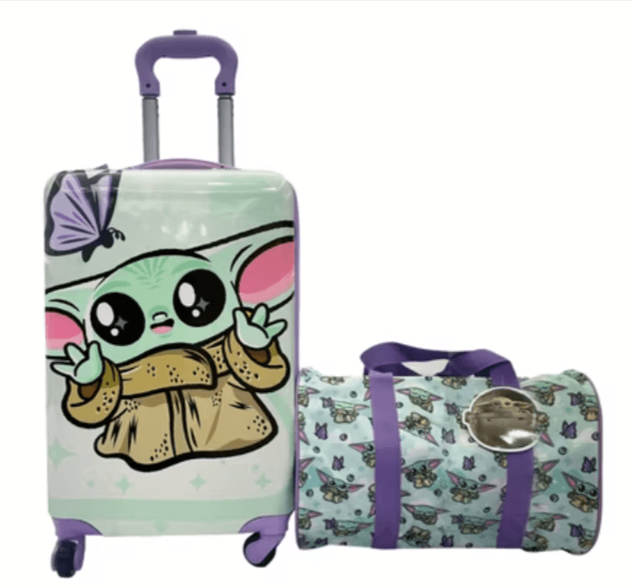 Lucas Star Wars Mandalorian Kid's 18" ABS Hard-side Spinner Luggage with Duffel - 50% Off