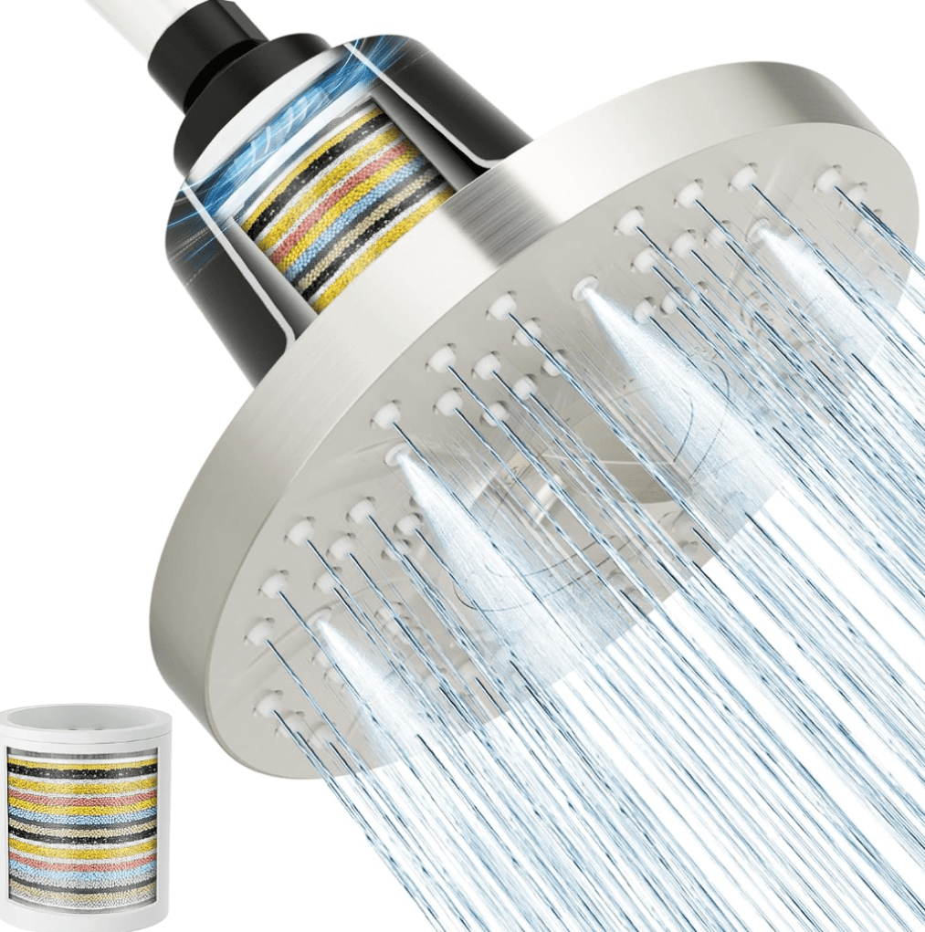 SR SUN RISE 7" Filtered 20-Stage High Pressure Shower Head w/ Filters Amazon