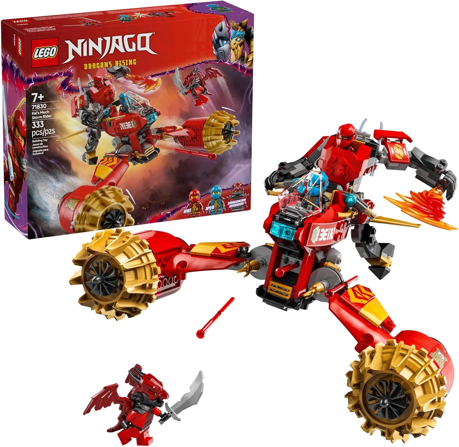 Ninja Action Toy: LEGO NINJAGO Kai's Mech Storm Rider