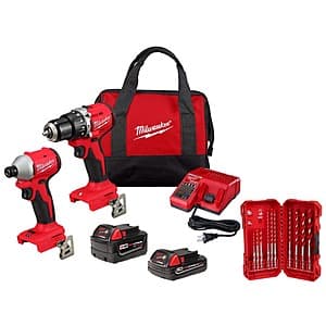 Milwaukee M18 Brushless Hammer Drill & Impact Driver Combo Kit
