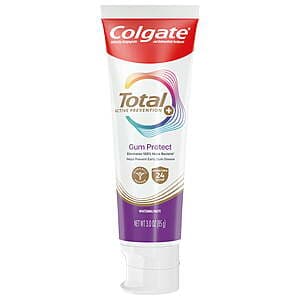 3-Oz Colgate Total Active Prevention Gum Protect Toothpaste + $5 Walmart Cash $5.35