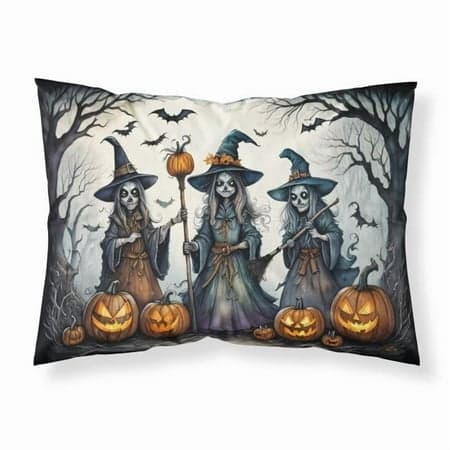 Witches Spooky Halloween Fabric Standard Pillowcase