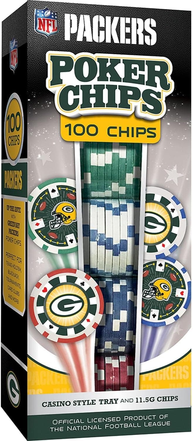 Green Bay Packers NFL Poker Chips - 100 Piece Set
