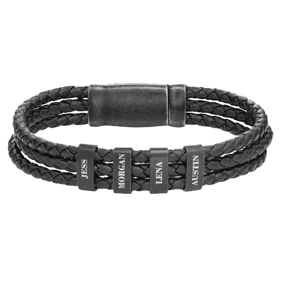 Personalized Leather Bracelet for Dad, 30% Off