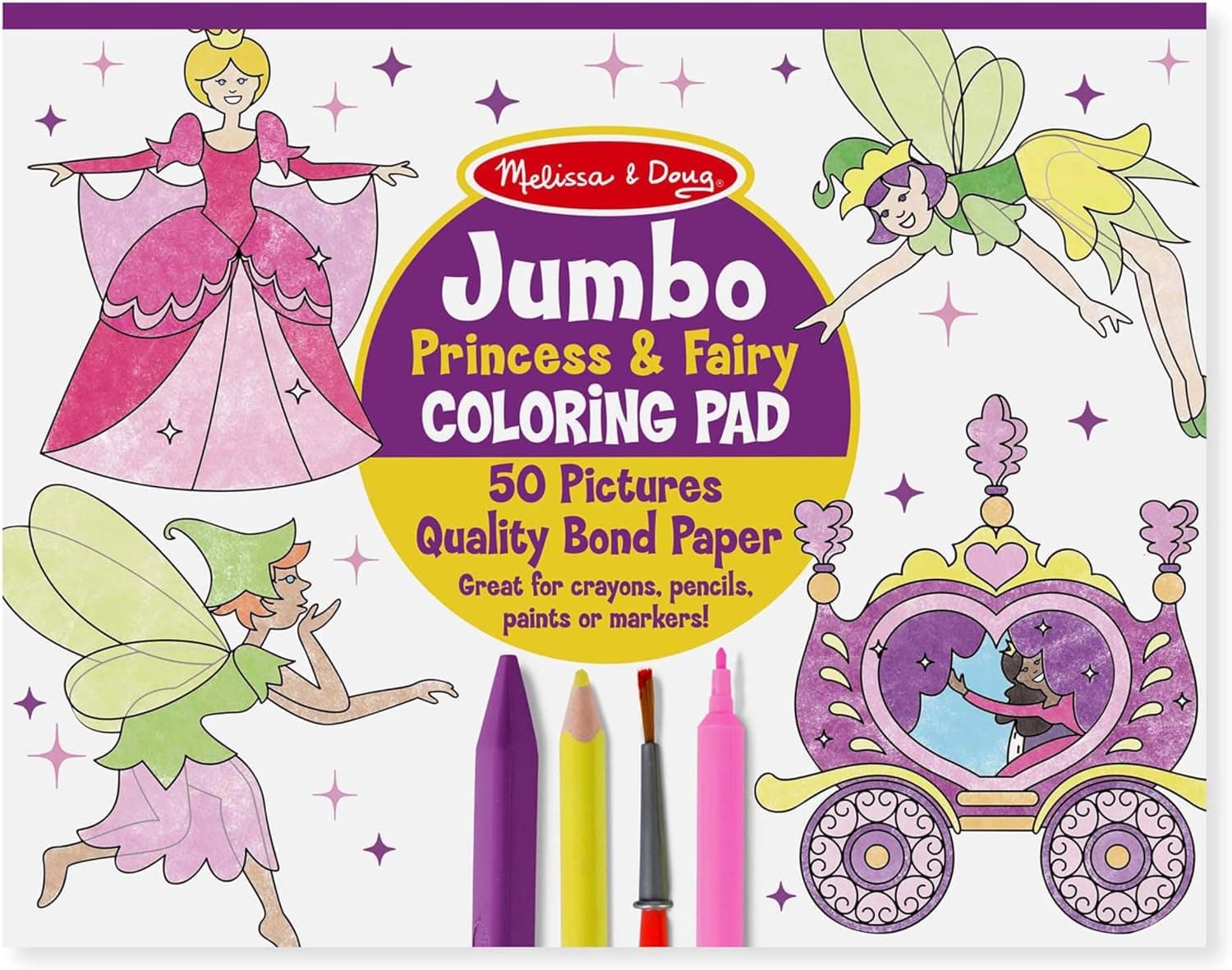 Melissa & Doug Jumbo Coloring Pad: Princesses and Fairies