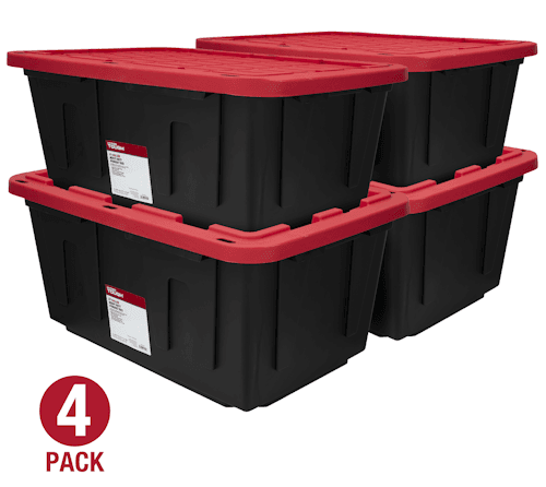 Hyper Tough 27-Gallon Storage Bin w/ Snap Lid
