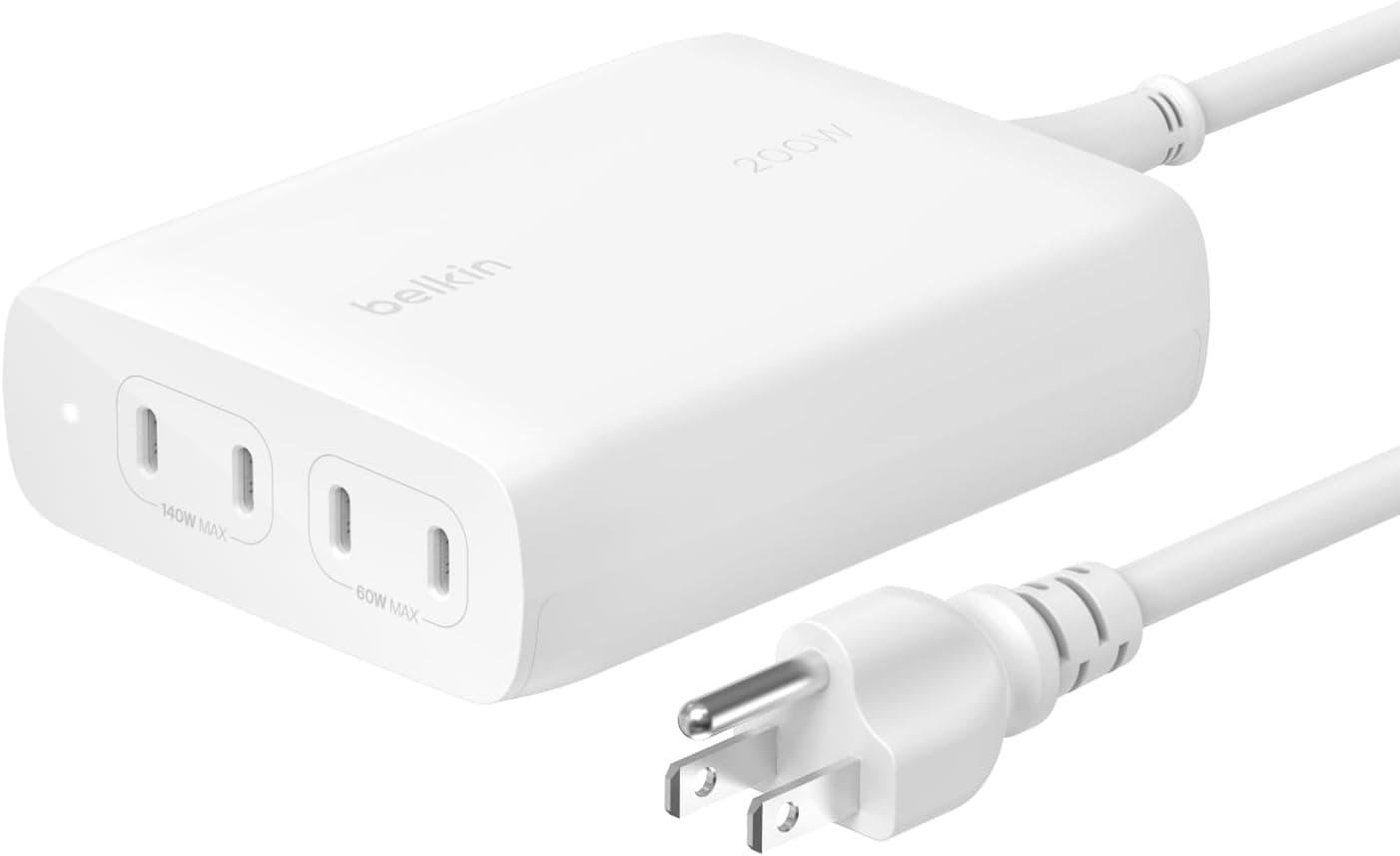 Powerful Belkin 200W USB-C Charger for Laptops & Phones