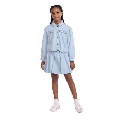 Levi's® Girls' Bubble Trucker Denim Jacket - Light Wash L