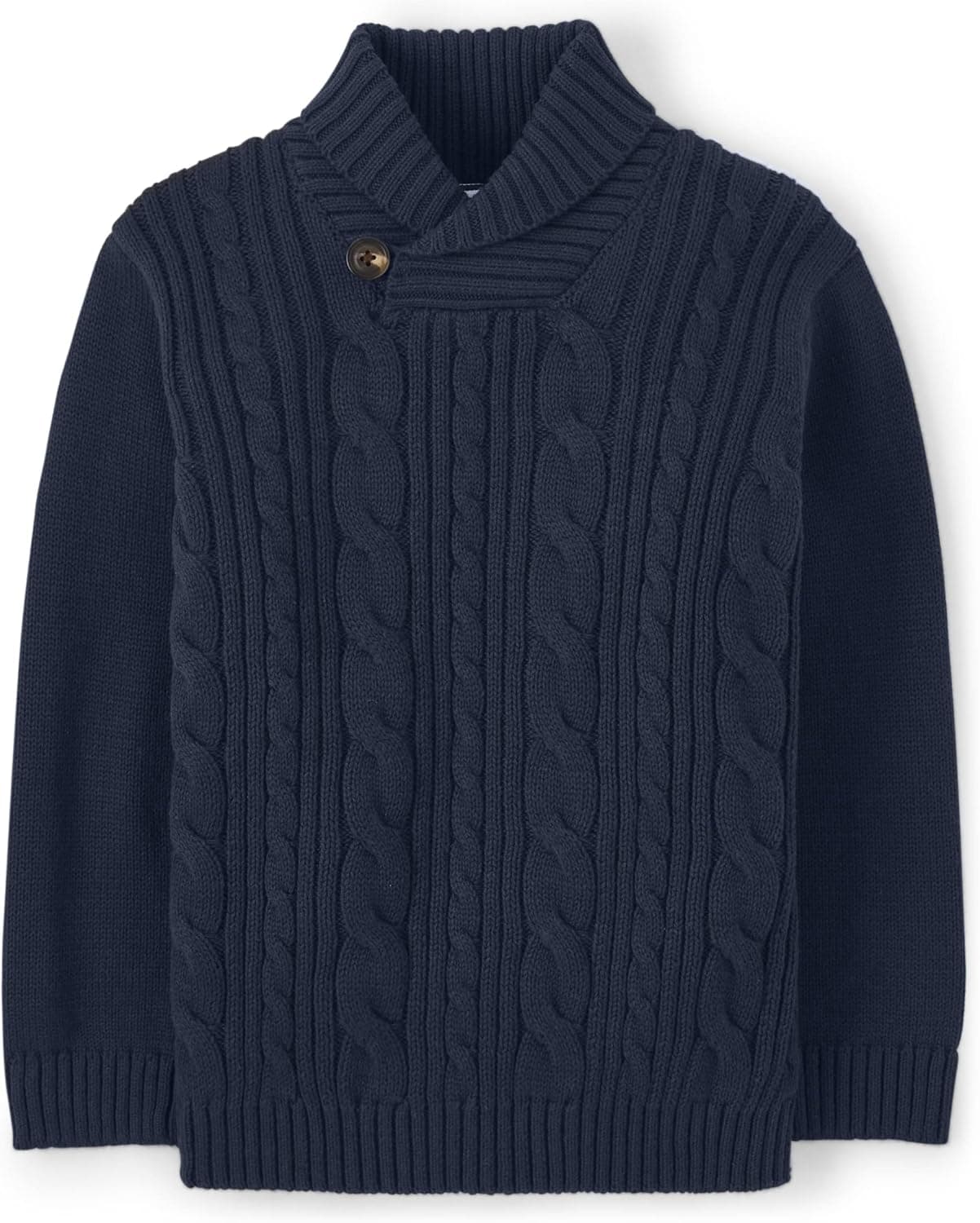 Cozy Blue Cable Knit Sweater for Toddlers and Boys