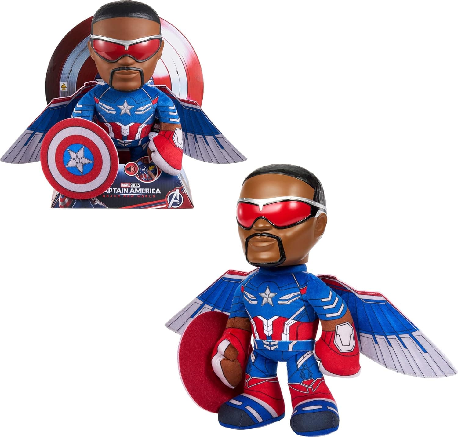 Mattel Marvel Captain America Plush Toy with Sounds