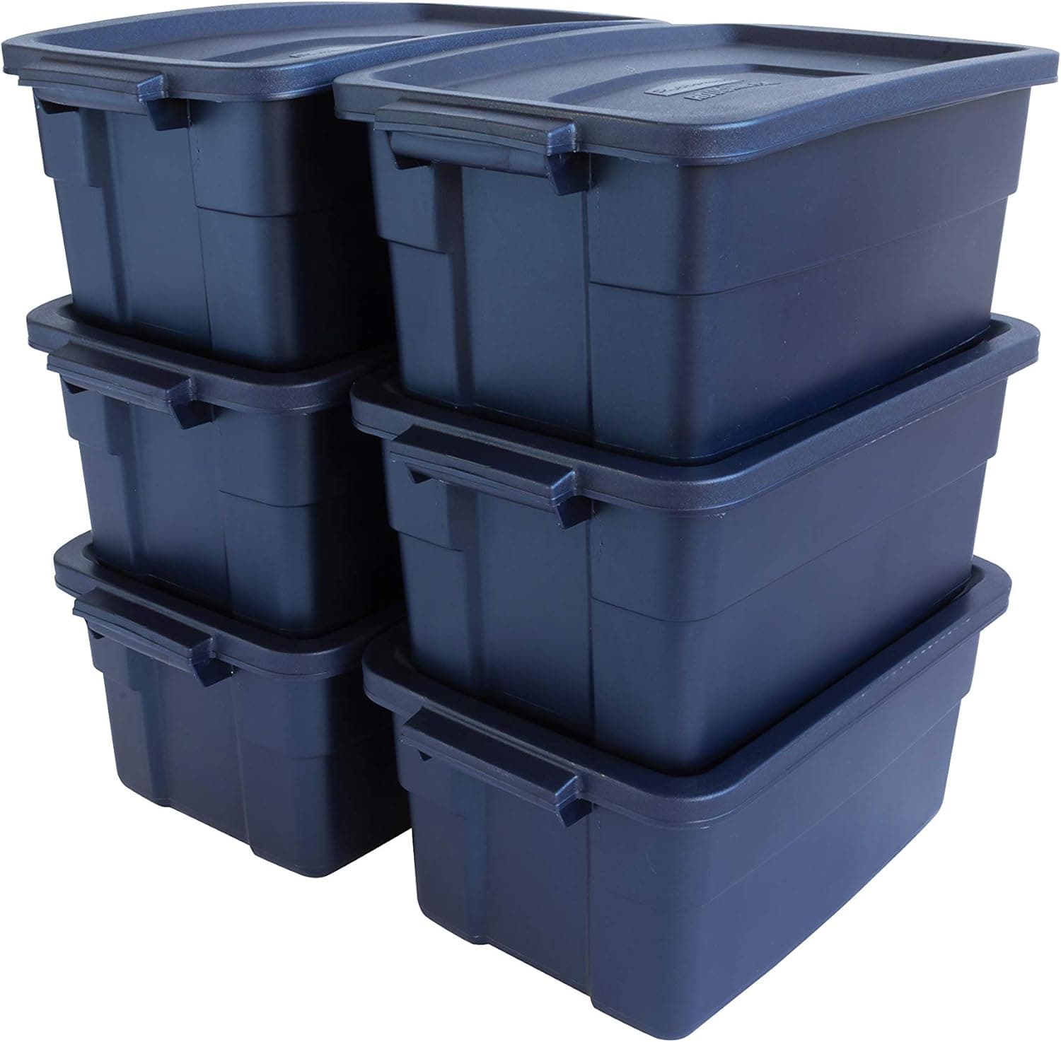 Rugged Rubbermaid Roughneck Totes, 6-Pack, USA-Made