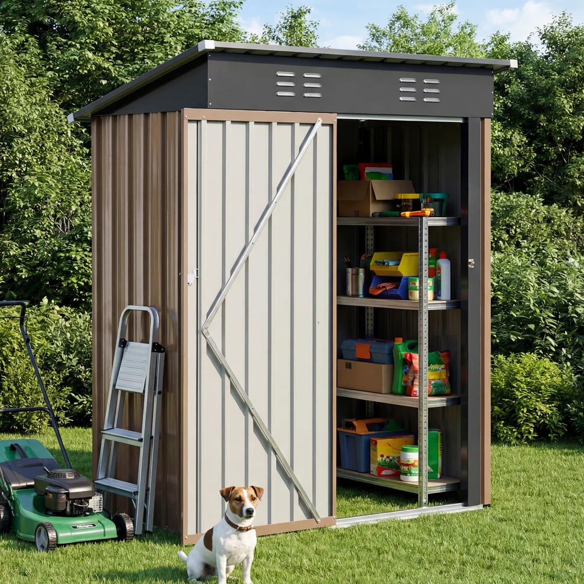 Secure Your Outdoor Storage - 5' x 3' Metal Shed for $88