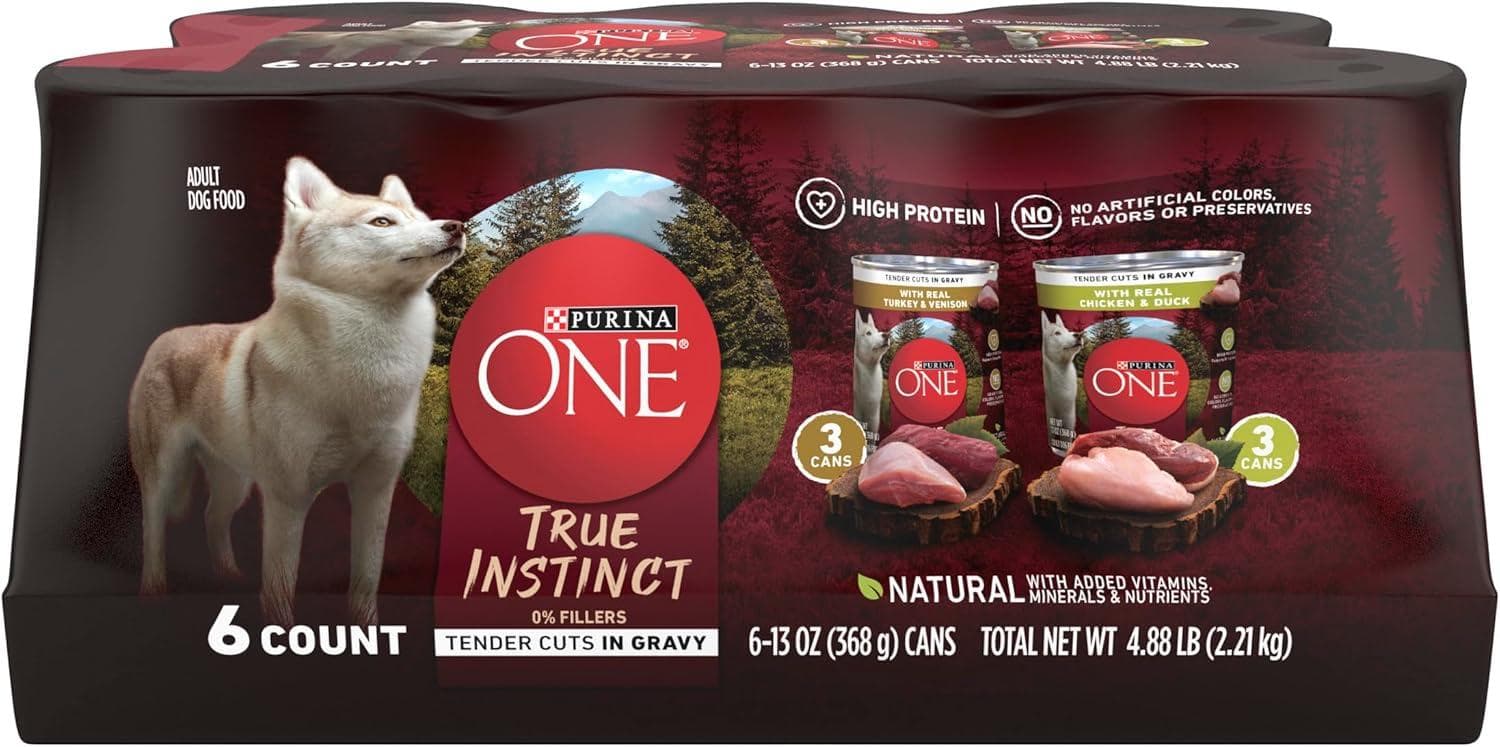 6-Pack 13oz Purina ONE True Instinct High Protein Wet Dog Food Amazon
